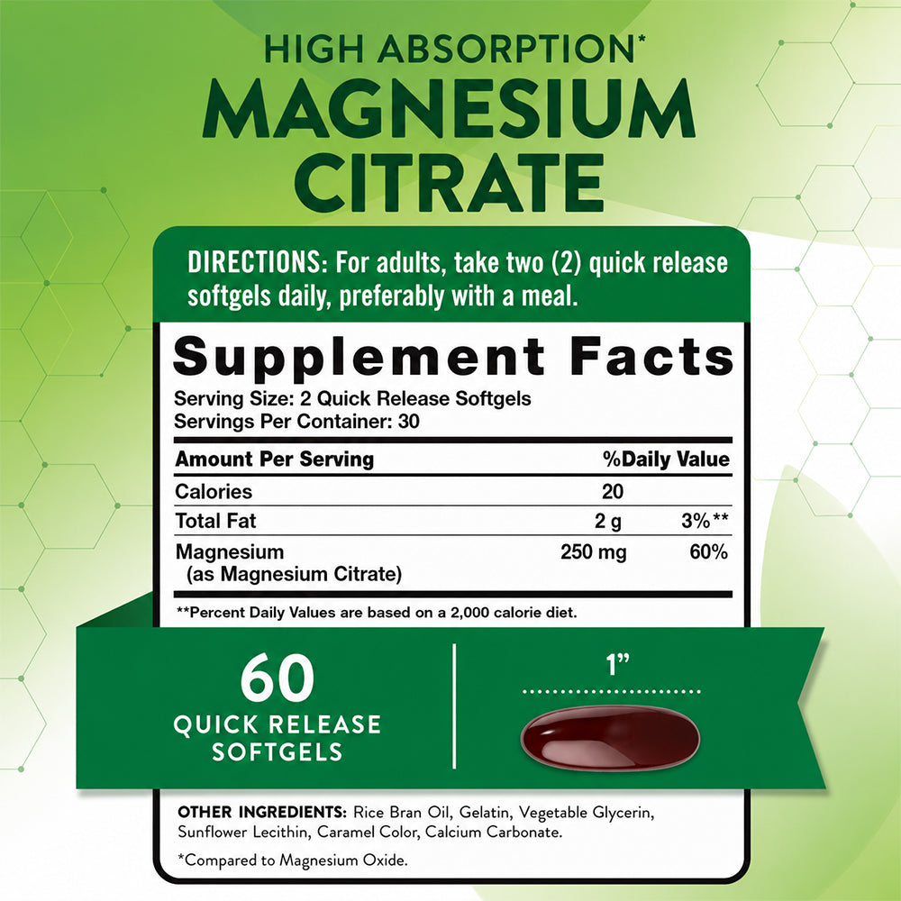 Citrato de Magnesio 250mg