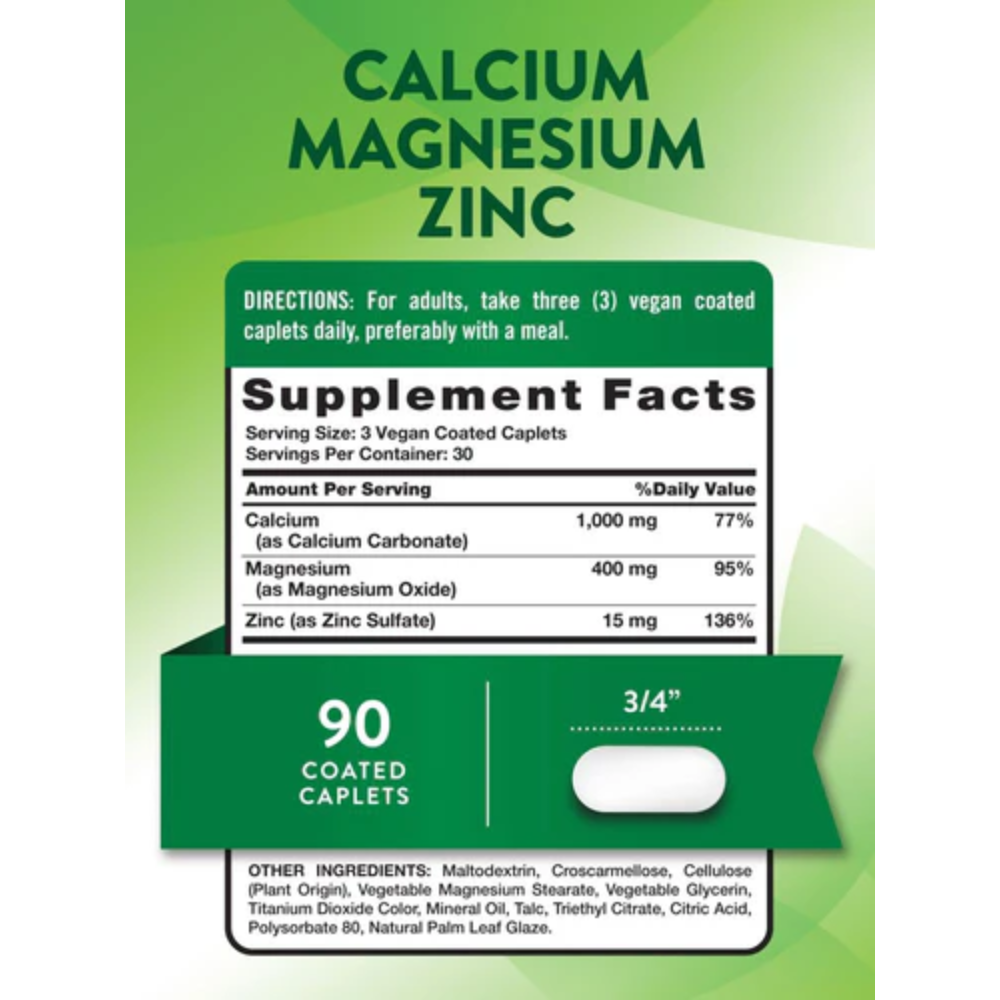 Calcio Magnesio Zinc - 90 Cápsulas