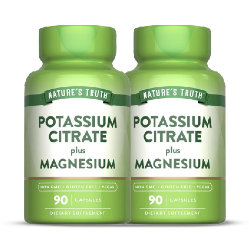 Pack 2x Citrato de Potasio + Magnesio 200 mg — 90 Cáps c/u