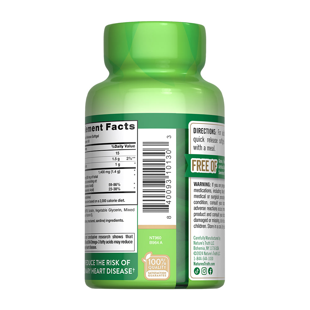Pack 2x Fish Oil Omega 3 1400 mg con Limón — 60 Cáps c/u