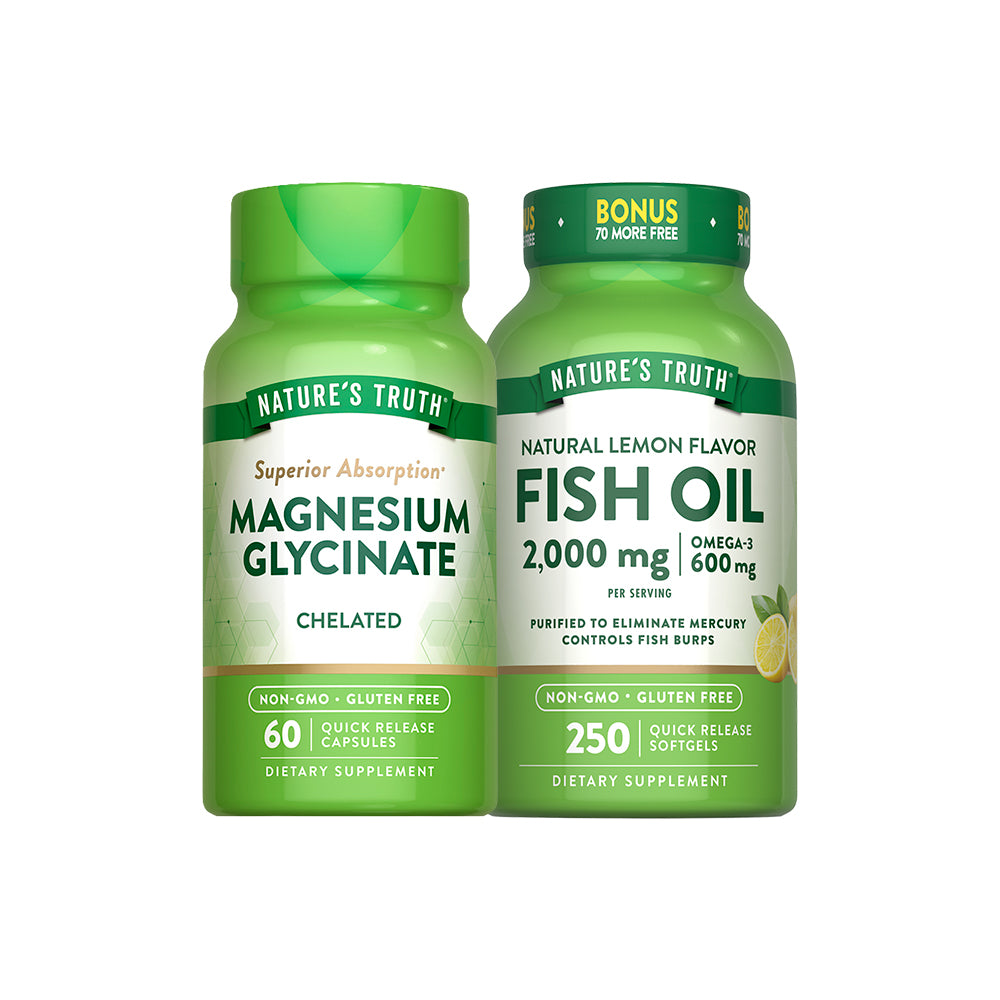 Pack Día y Noche – Equilibrio total en 2 cápsulas | Omega 3 2000mg + Magnesio Glicinato 200 Mg