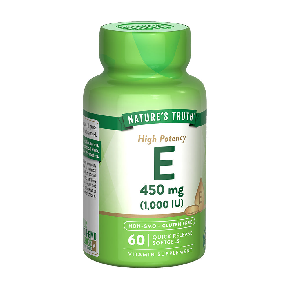 Vitamina E 450 mg 1,000 UI - 60 Cápsulas Blandas