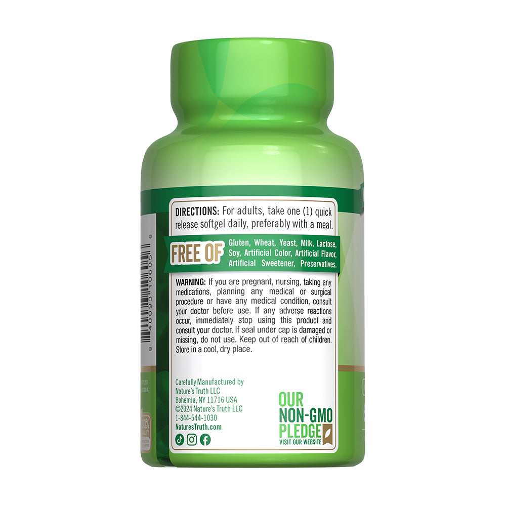 Vitamina E 450 mg 1,000 UI - 60 Cápsulas Blandas