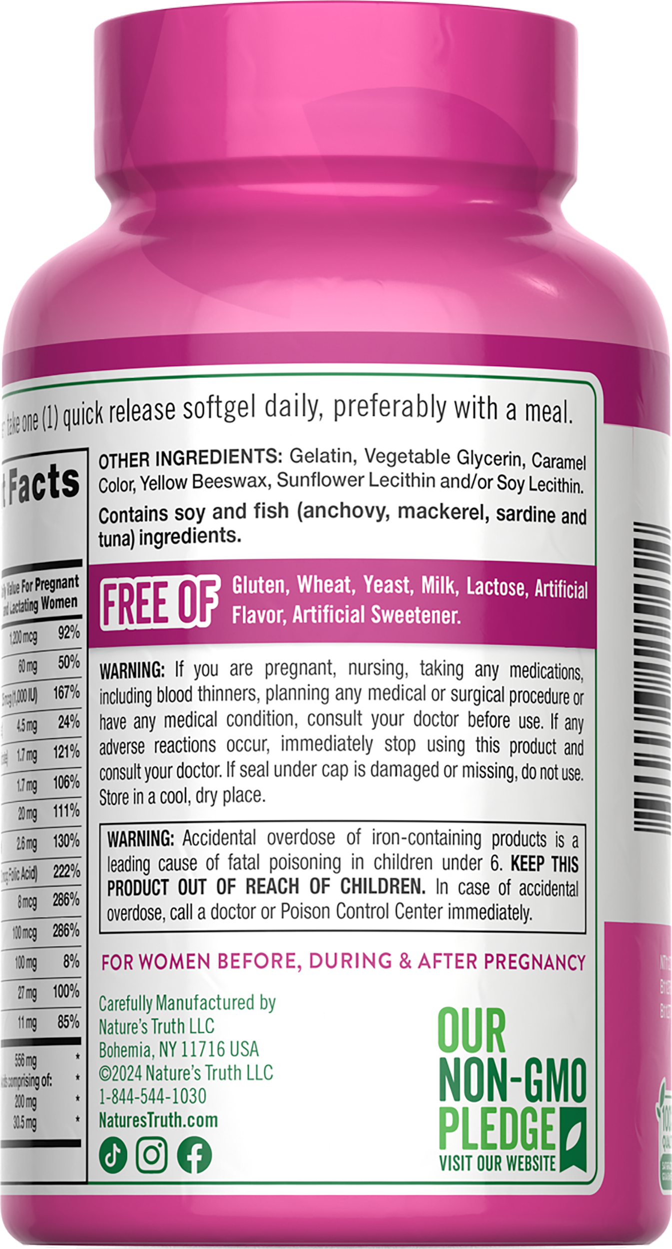 Ultra Prenatal Multivitamínico + DHA 120 Capsulas