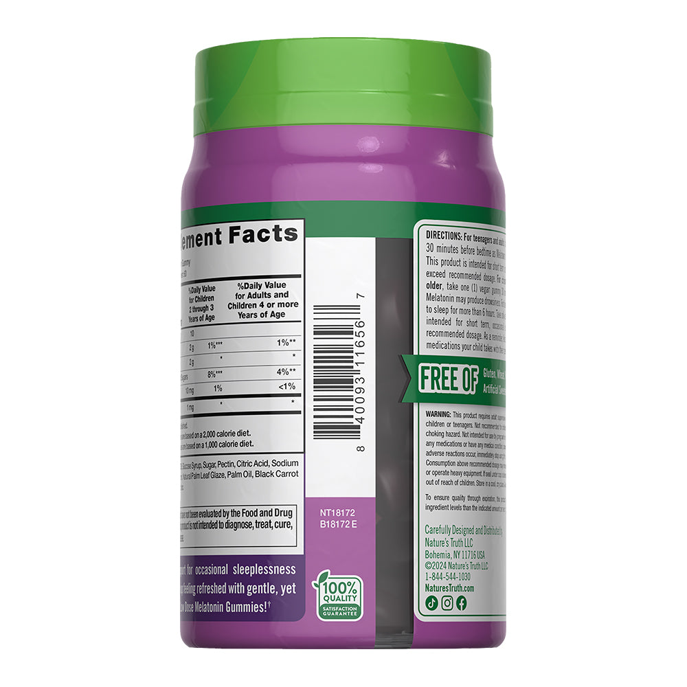 Gomitas de Melatonina 1 mg - 60 Gomitas