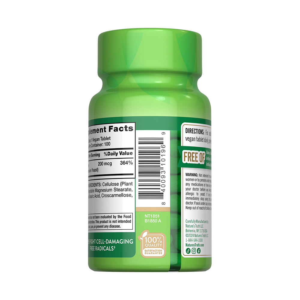 Selenio 200 mcg 100 tabletas