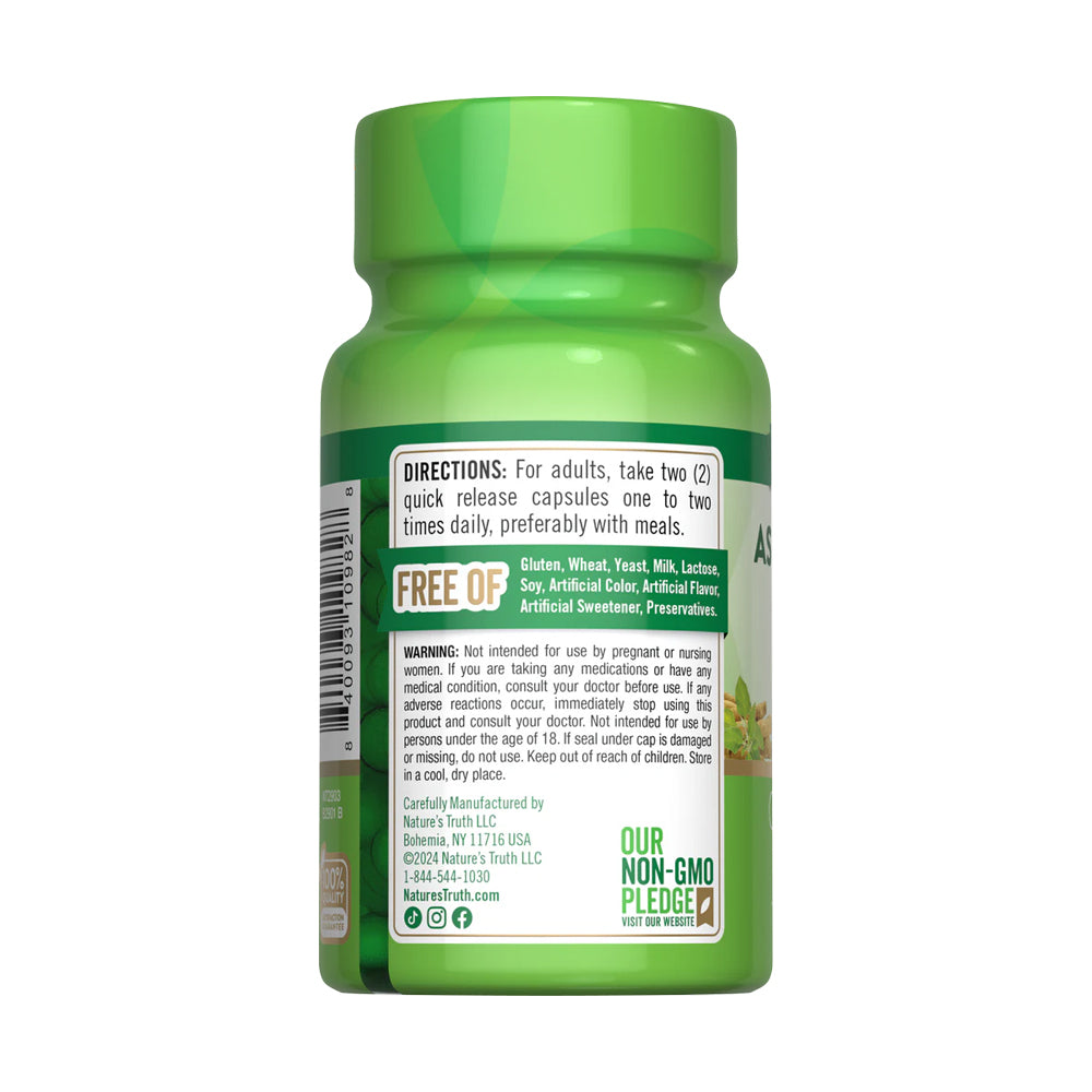 Raíz de Ashwagandha 920 mg - 90 cápsulas de liberación rápida