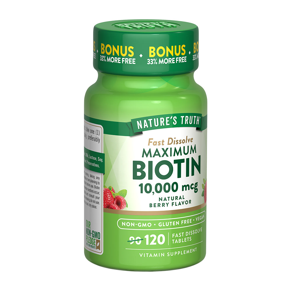 Biotin 10,000 mcg - 120 Tabletas