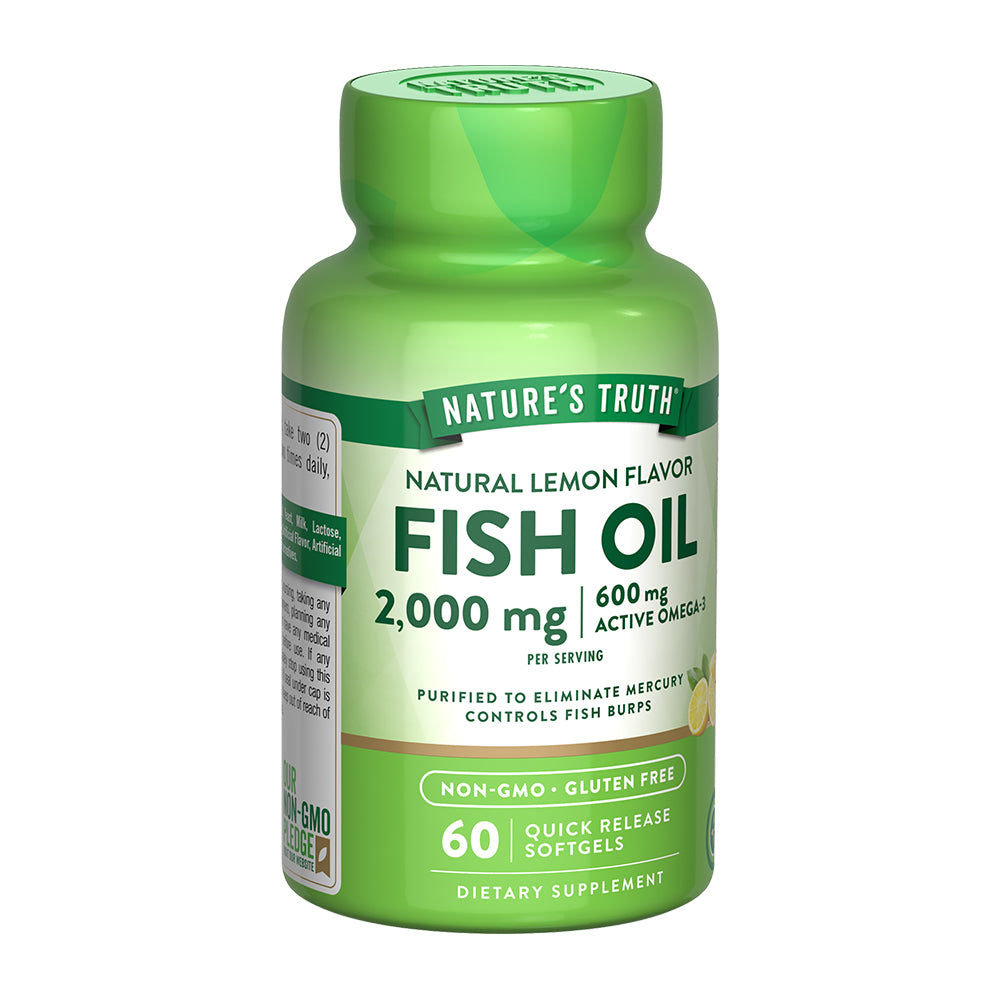 Omega 3 Fish Oil 2000 mg con esencia de limón - Cápsulas Blandas