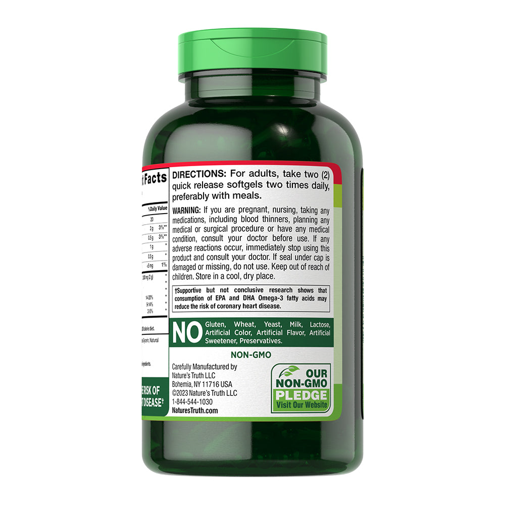 Omega 3 Fish Oil 2000 mg con esencia de limón - Cápsulas Blandas