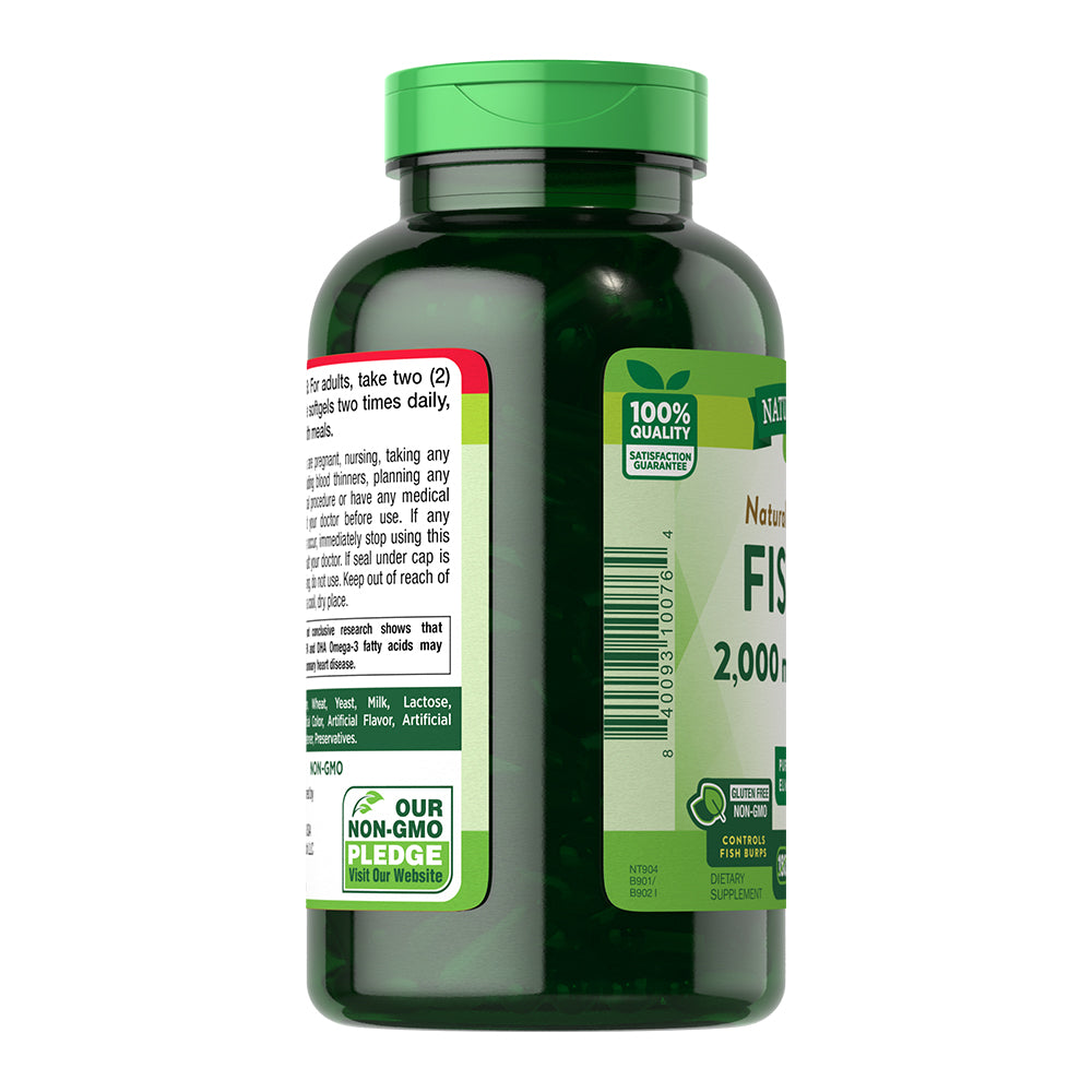 Omega 3 Fish Oil 2000 mg con esencia de limón - Cápsulas Blandas