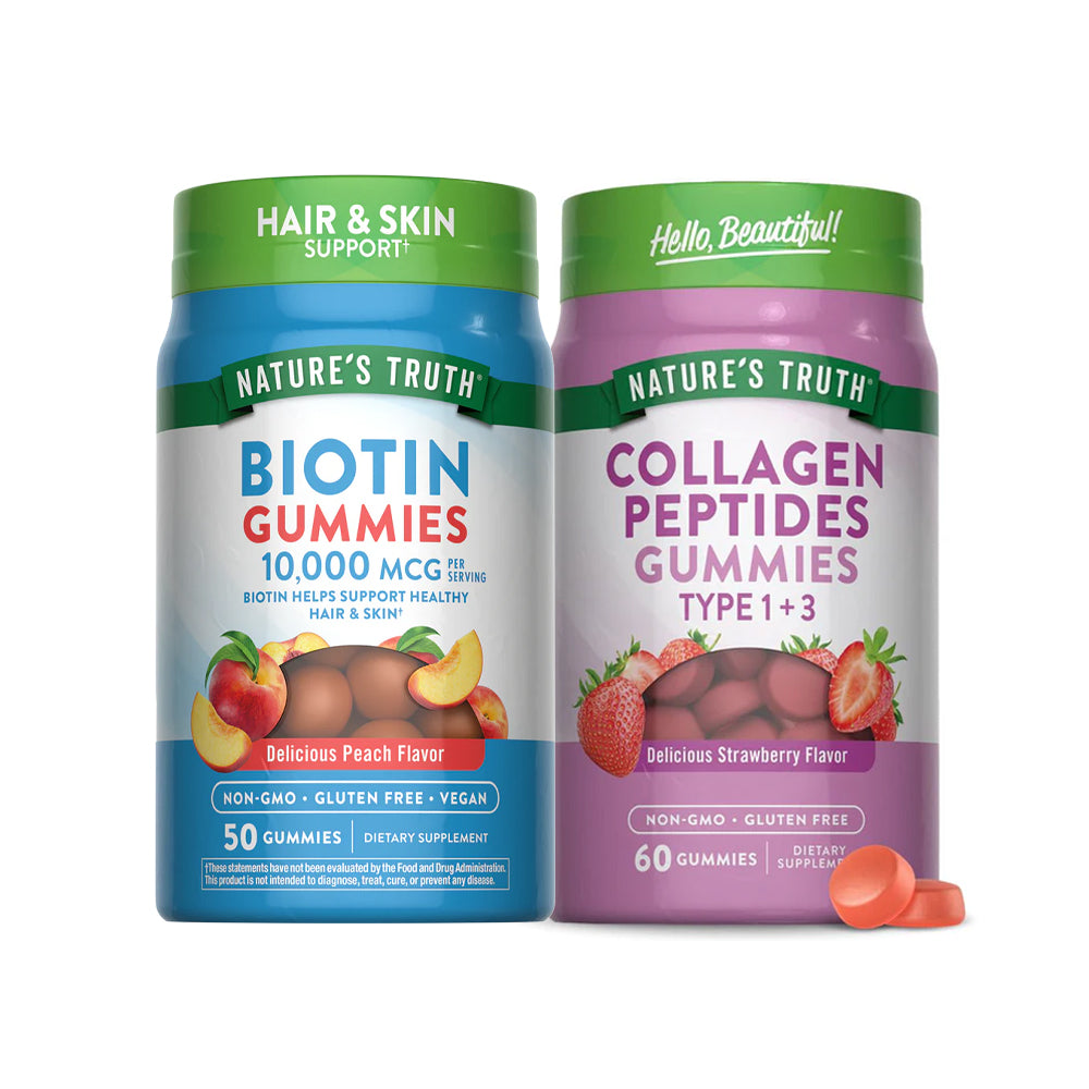 Pack Belleza Activa - Biotin Gummies + Colágeno Péptidos Gummies