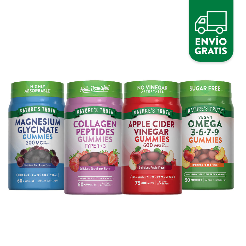 Pack Gomitas | Omega 3 - Colágeno, Magnesio Glicinato, Vinagre de Manzana