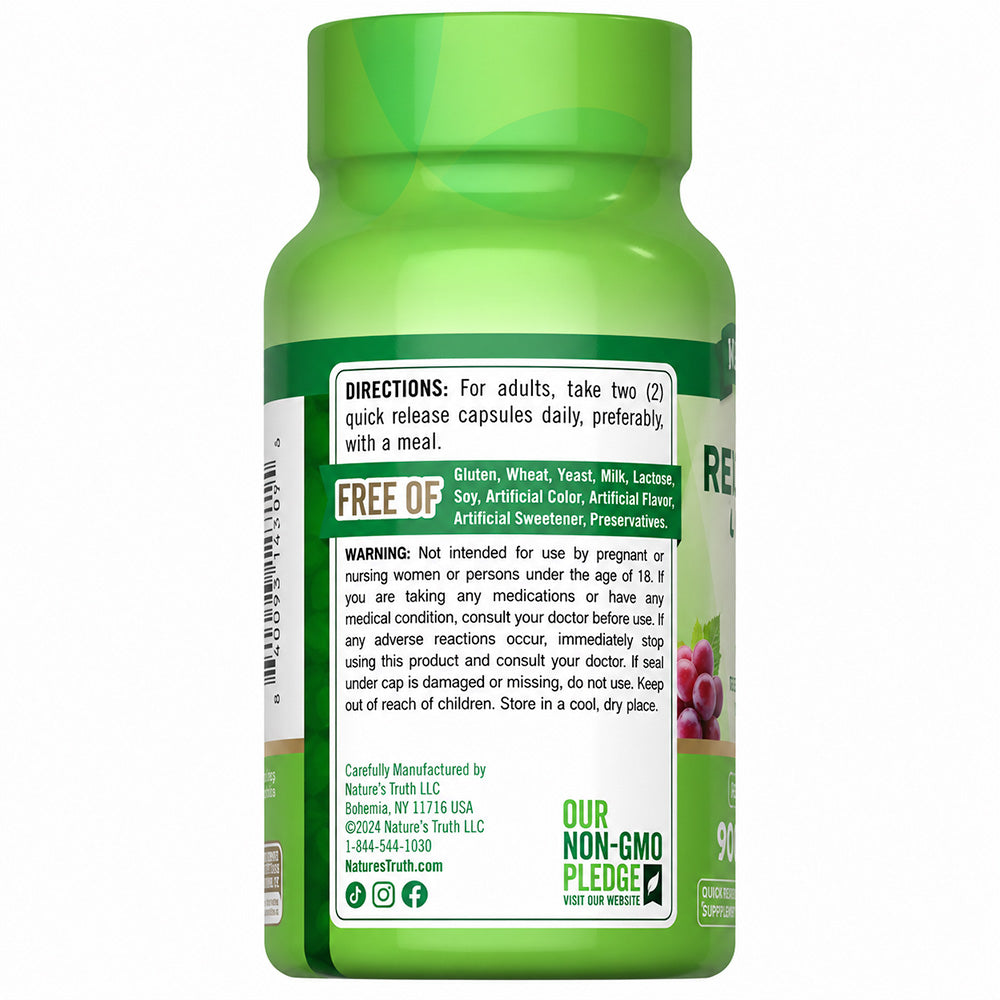 Ultra Resveratrol Antioxidant Complex 1,200 mg 90capsulas