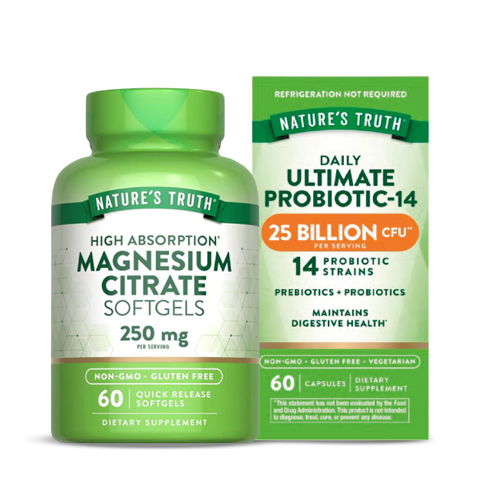 Pack Probióticos 25B 60 Cáps + Citrato de Magnesio 60 Softgels
