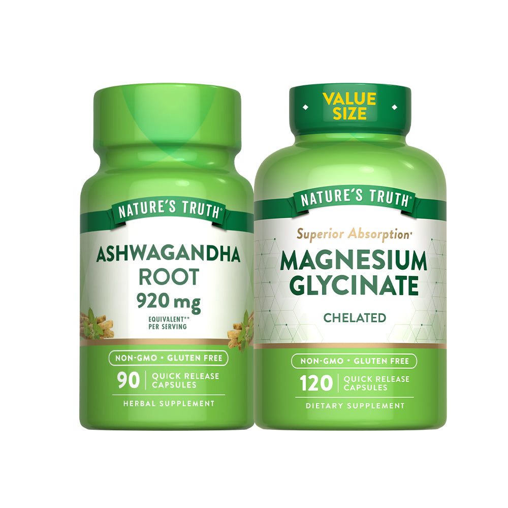 Pack Equilibrio Total - Ashwagandha Root Caps + Magnesio Glicinato 120 Caps