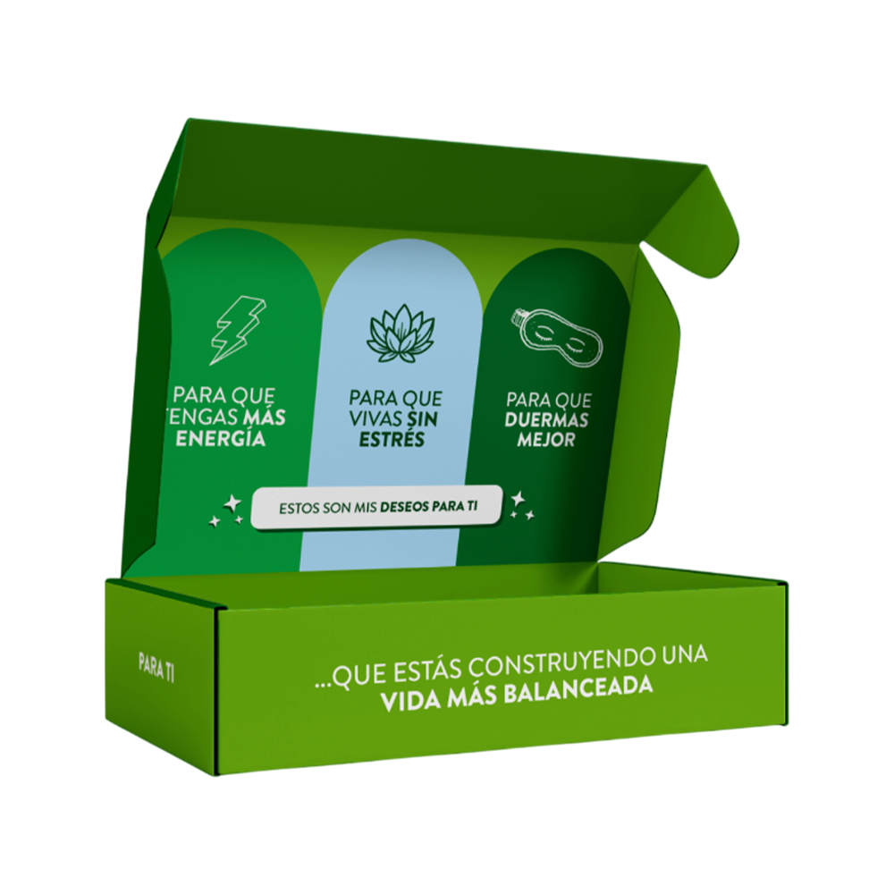 BOX Daily Balance - Glicinato de Magnesio, Omega 3 Fish Oil 1400 mg y Ashwagandha Root