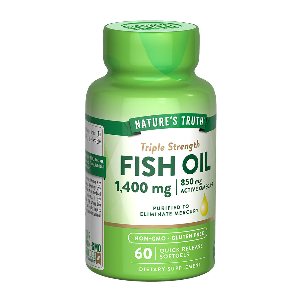 Omega 3 Fish Oil 1400 mg con esencia de limón - 60 Cápsulas Blandas