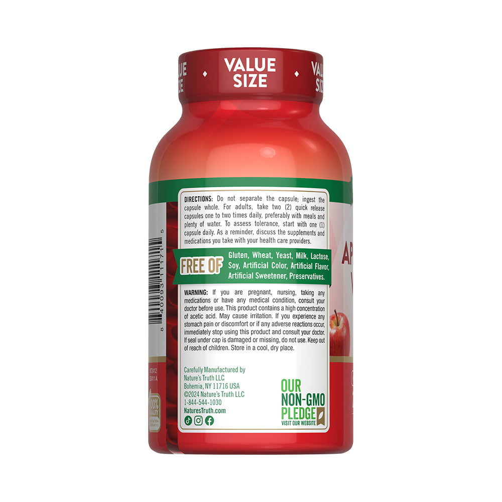 Vinagre de Manzana 1200 Mg - 200 Cápsulas