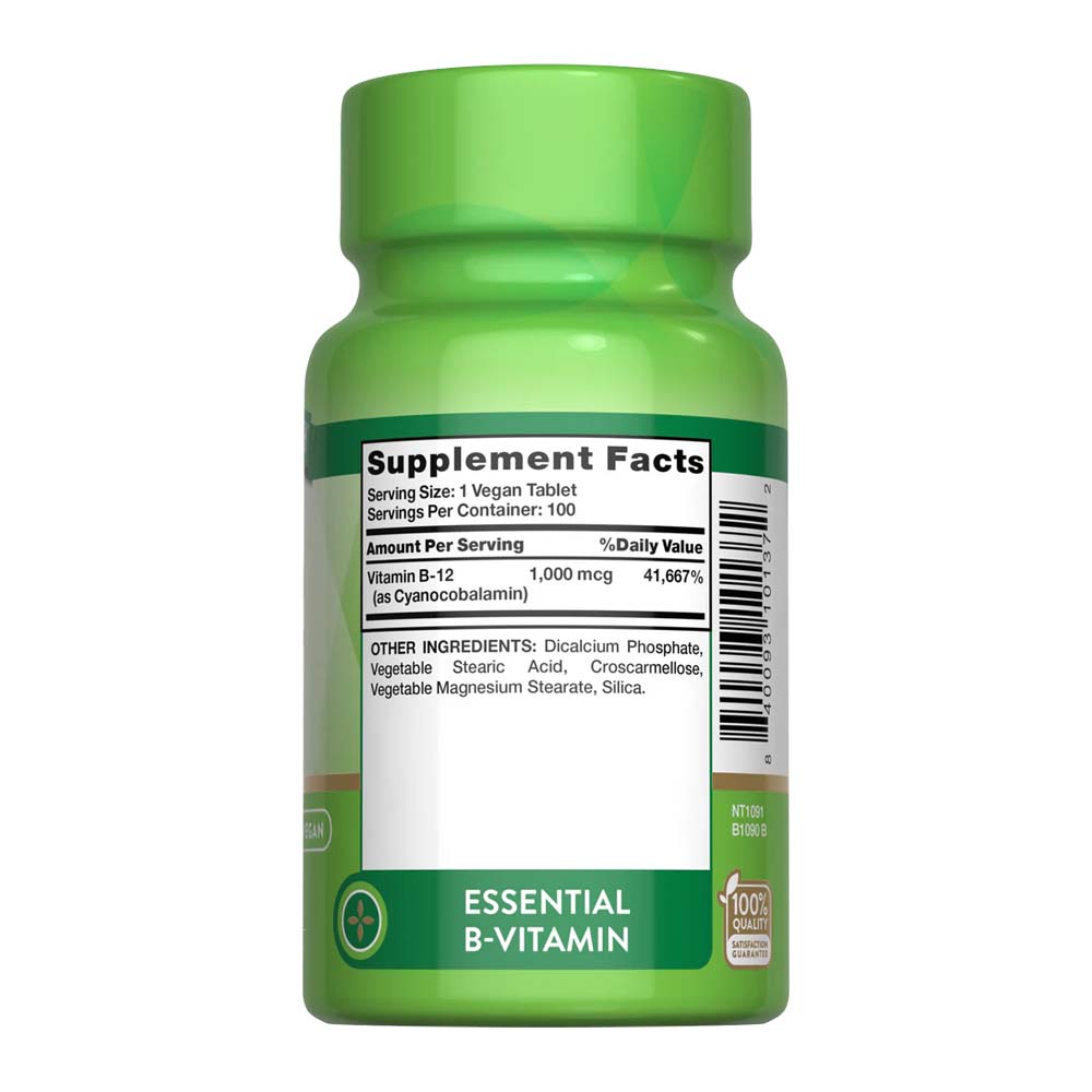 Vitamina B-12 1,000 mcg - Tabletas