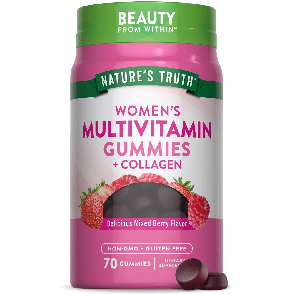Multivitamínico para Mujeres + Colágeno - 70 Gomitas Sabor Frutos del Bosque