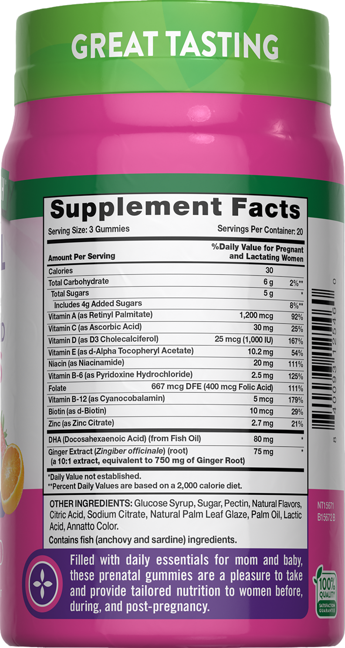 Prenatal Multivitamínico DHA + Ácido Fólico - 60 Gomitas