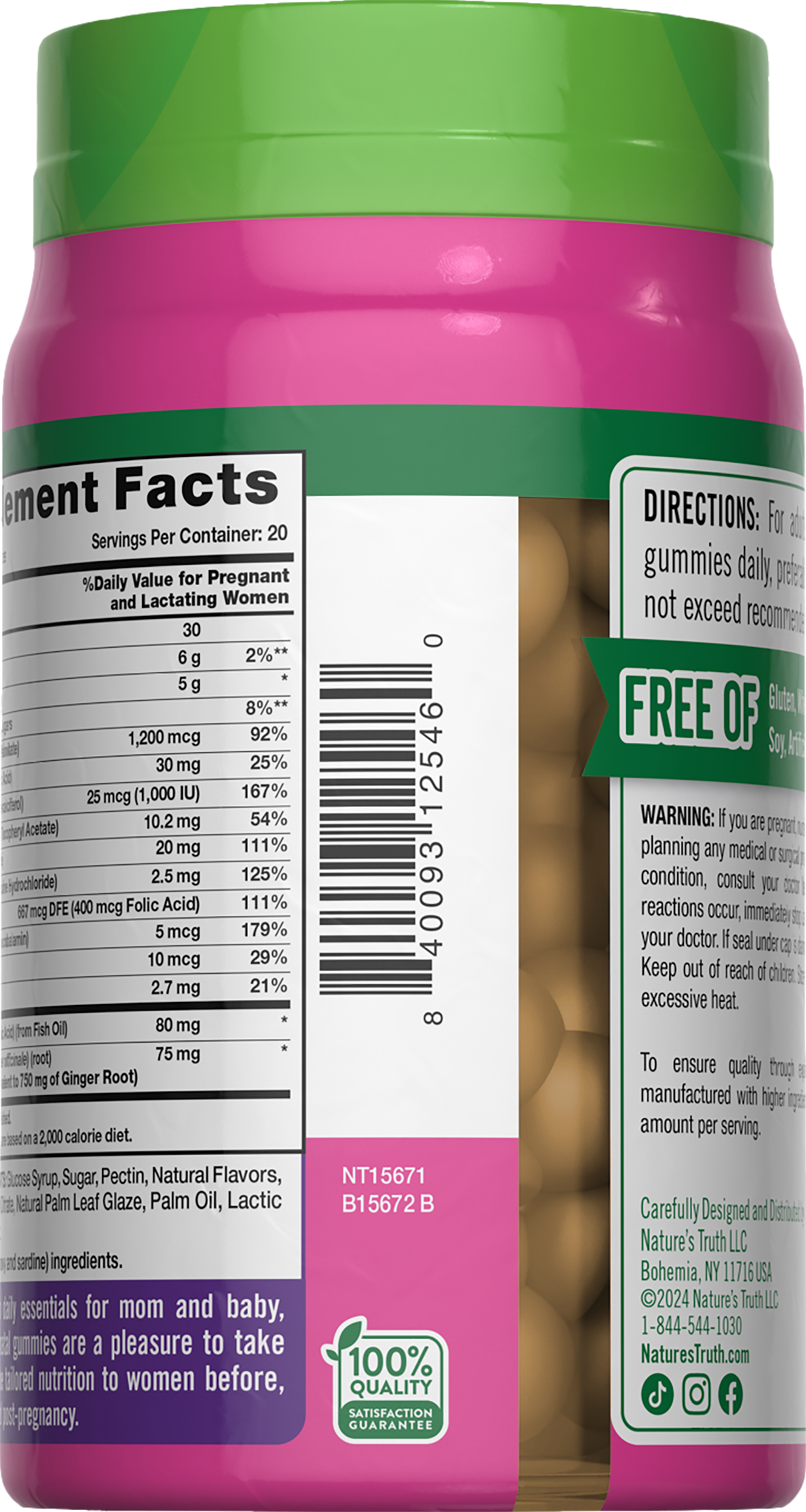 Prenatal Multivitamínico DHA + Ácido Fólico - 60 Gomitas
