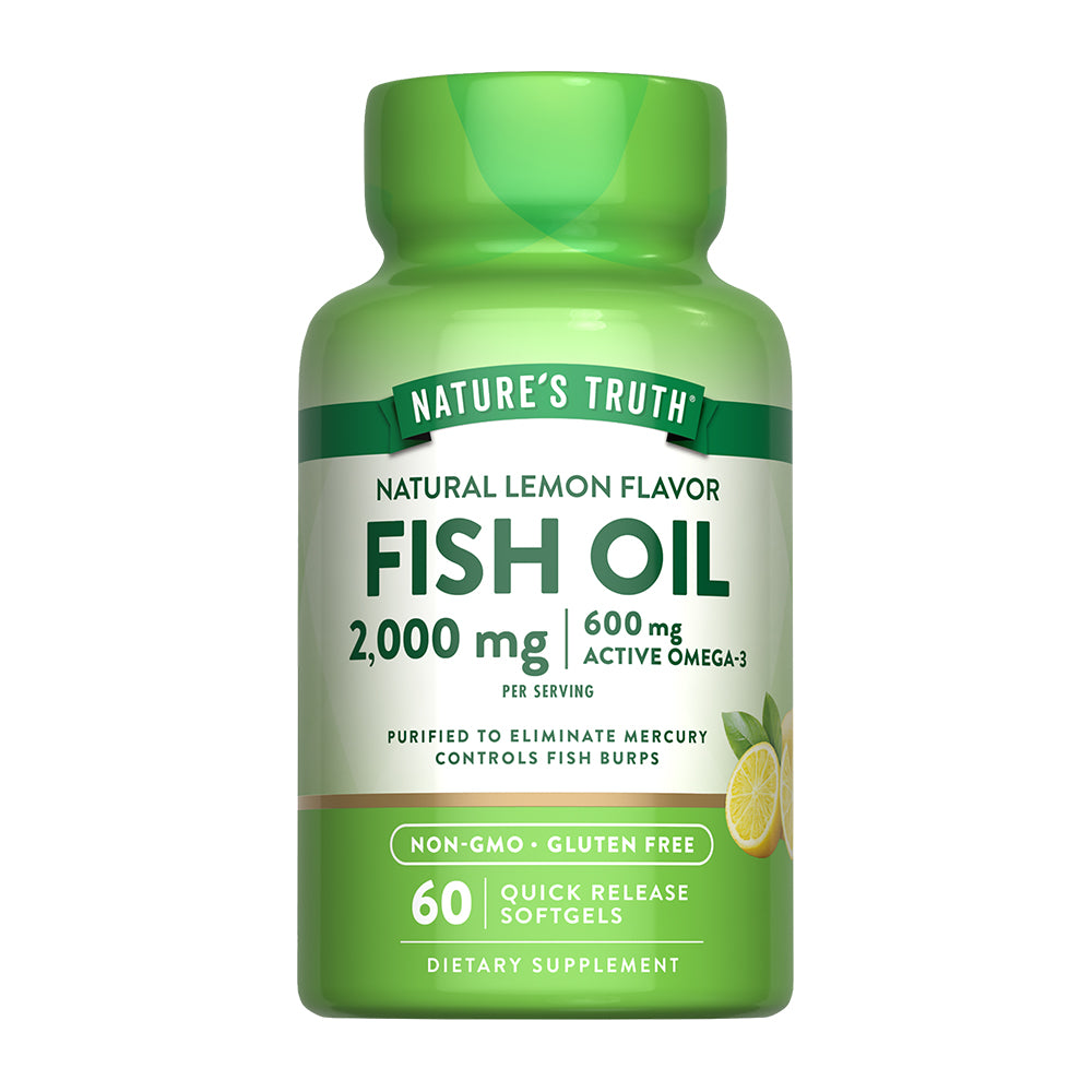 Omega 3 Fish Oil 2000 mg con esencia de limón - Cápsulas Blandas