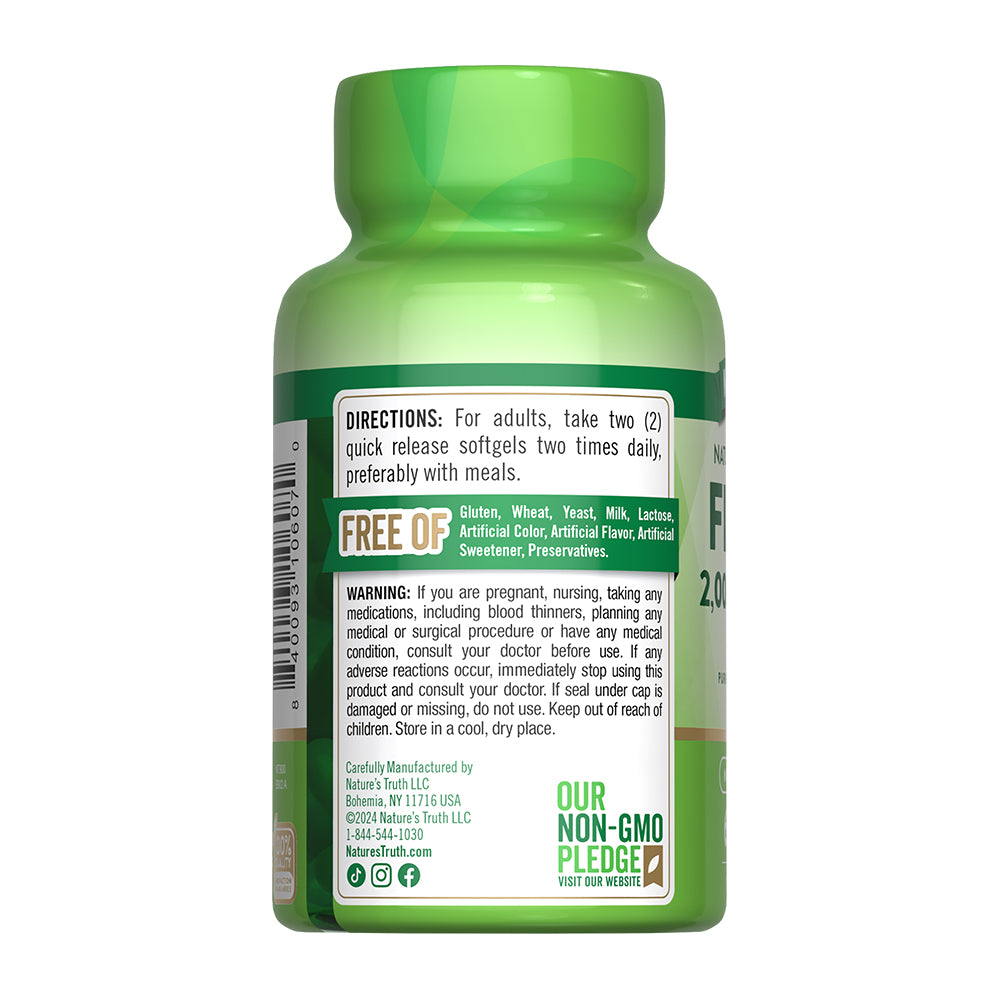 Omega 3 Fish Oil 2000 mg con esencia de limón - Cápsulas Blandas
