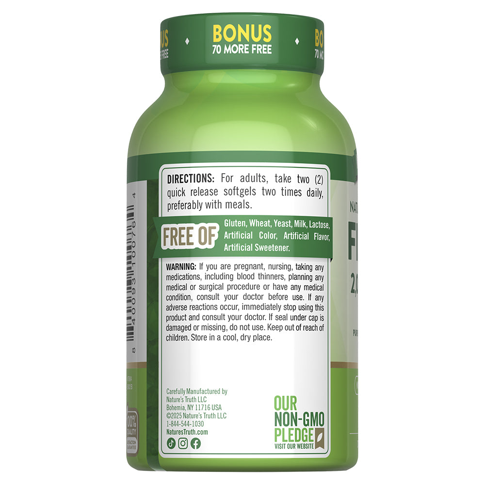 Omega 3 Fish Oil 2000 mg con esencia de limón - Cápsulas Blandas