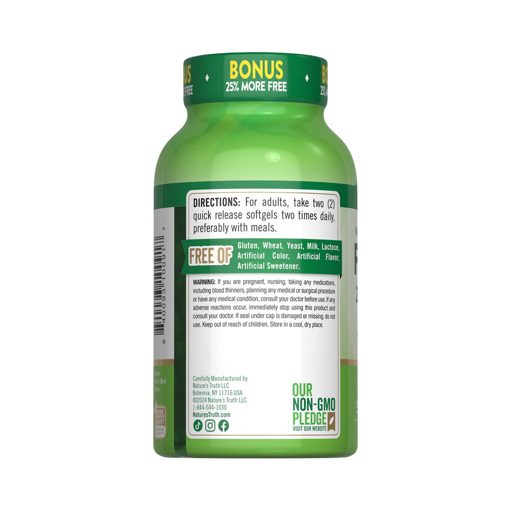 Omega 3 Fish Oil 2400 mg con esencia de limón - Cápsulas Blandas