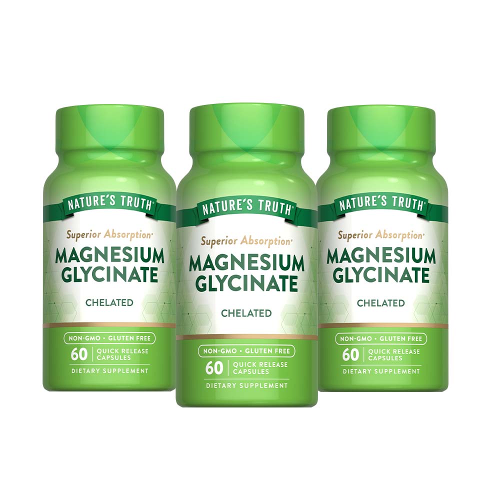 Pack x3 Magnesio Glicinato 200 MG - 60 Cápsulas x3