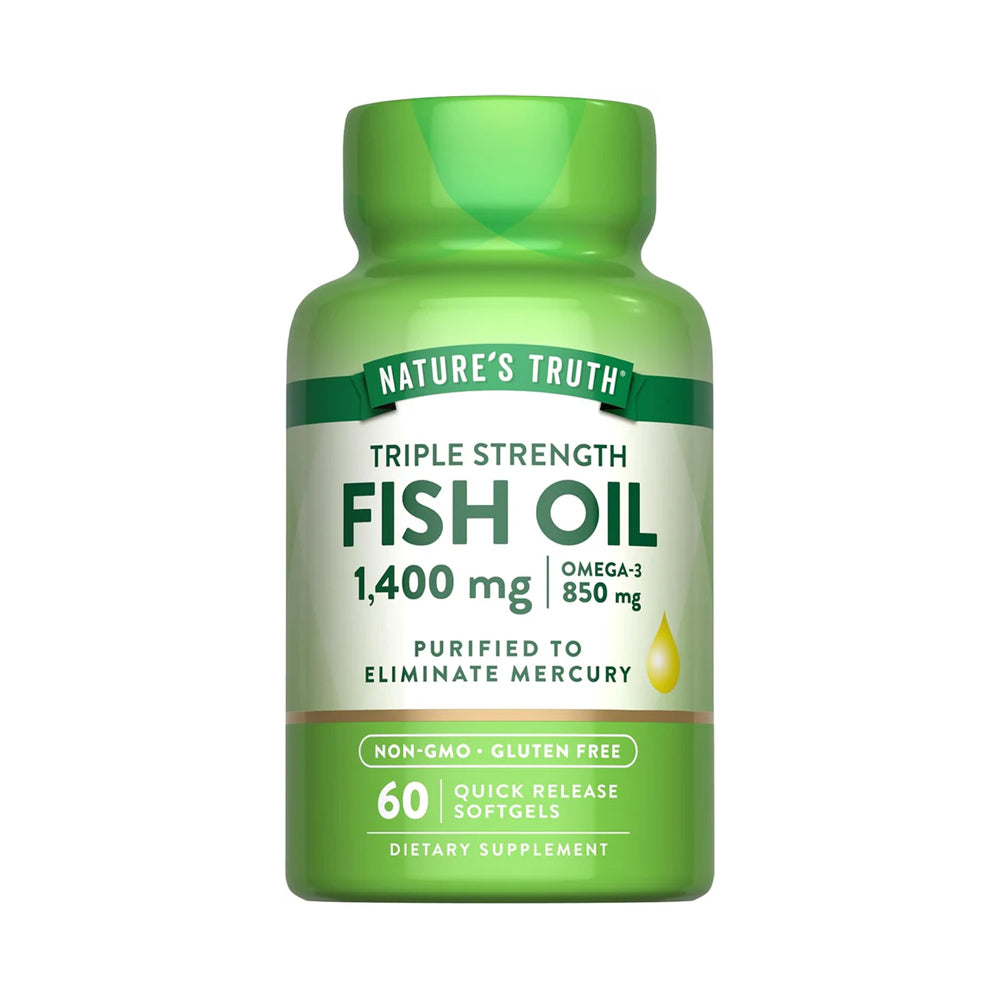 Omega 3 Fish Oil 1400 mg con esencia de limón - 60 Cápsulas Blandas