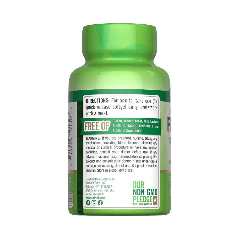 Omega 3 Fish Oil 1400 mg con esencia de limón - 60 Cápsulas Blandas