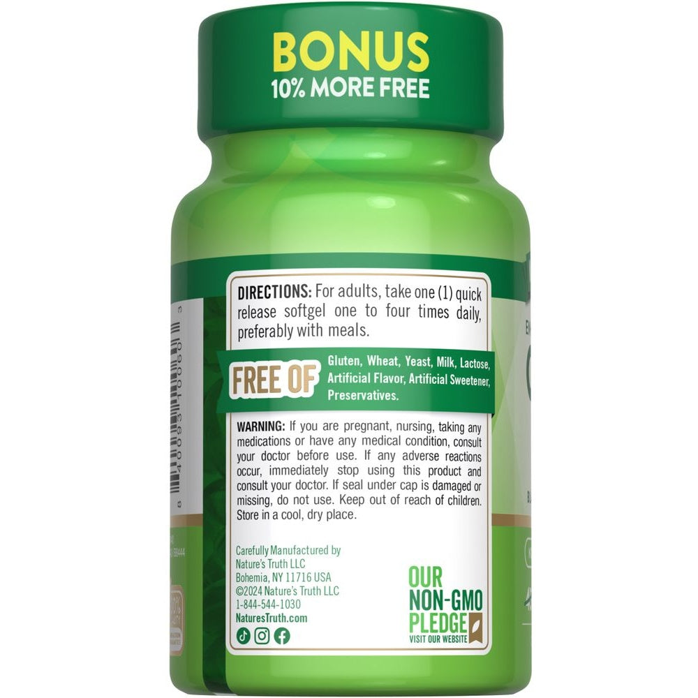 CoQ-10 100 mg + Pimienta Negra - 45 + 5 Softgels